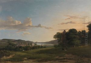A View of Cessford and the Village of Caverton, Roxboroughshire in the Distance by Patrick Nasmyth