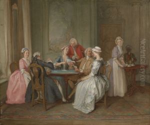 A Game of Quadrille by Hubert-Francois Gravelot