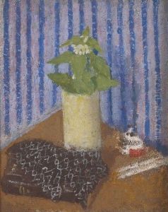 Still Life with a Prayer Book, Shawl, Vase of Flowers and Inkwell