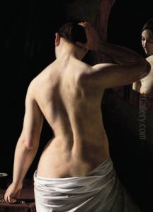 Female Model Standing Before a Mirror by Sally Henriques