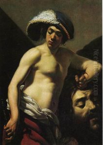 David tenant la tete de Goliath by Aubin Vouet