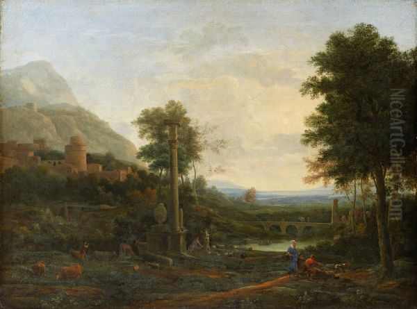 Landscape with a Column and Figures - view 1