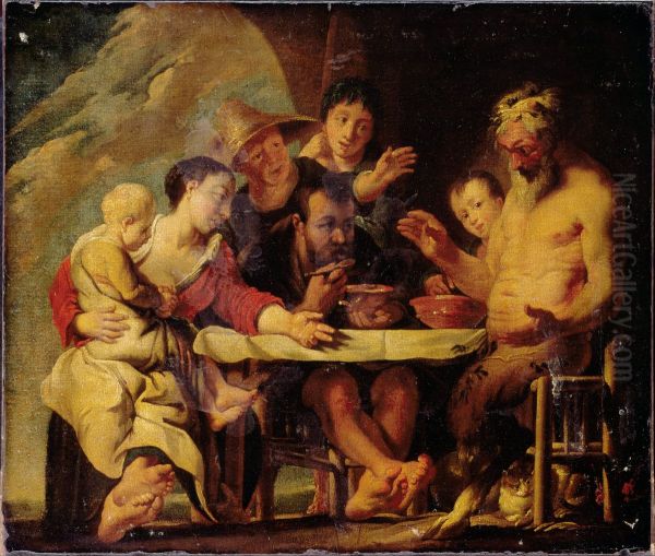 Satyr and Peasants - view 1