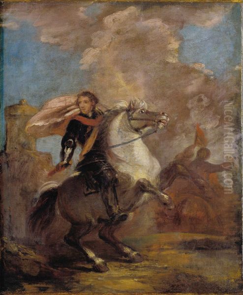 An Officer on Horseback - view 1