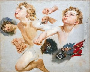 Study of Zephyrus for <<The Triumph of Day over Night Preceded by Dawn>> by Antoni Caba