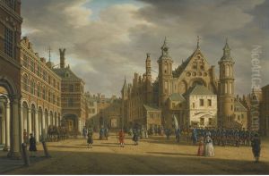 View of the Binnenhof, The Hague by Paulus Constantijn la Fargue