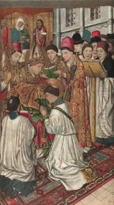 Saint Vincent Ordained by Saint Valerius by Jaume Huguet