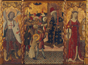Saint Michael, Martyrdom of Saint Eulalia and Saint Catherine Saint Michael, Martyrdom of Saint Eulalia and Saint Catherine