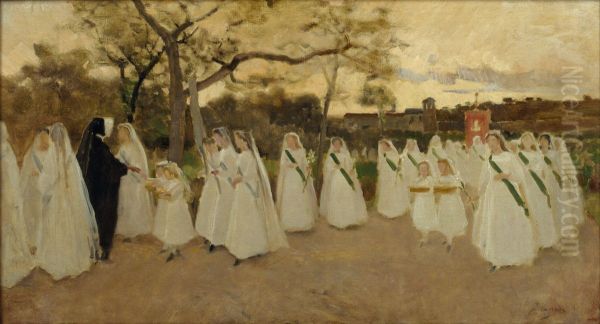 Procession of Schoolgirls - view 1