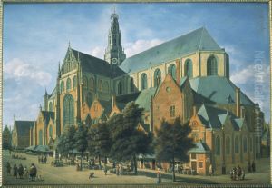 View of St. Bavo church in Haarlem