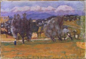 Landscape with Mountain by Pierre Bonnard