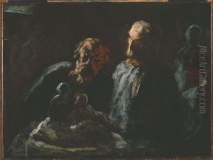 Two Sculptors by Honore Daumier