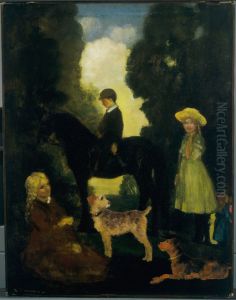 Children, Dogs and Pony by Arthur Bowen Davies