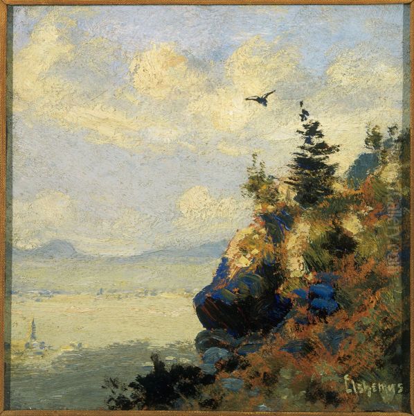 Summer Landscape with Hawk - view 1