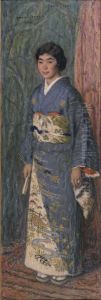 Portrait of a Japanese Woman (Mrs. Kuroki) by Edmond-Francois Aman-Jean