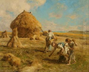Gleaning Women by Leon Augustin Lhermitte