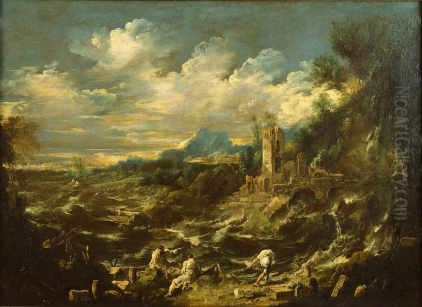 Landscape with Stormy Sea - view 1