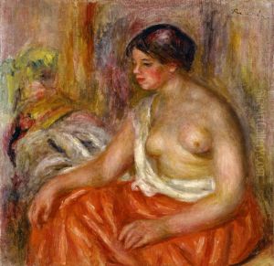 Seated Woman with Bared Breast by Pierre Auguste Renoir