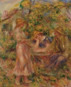 Three Figures in Landscape by Pierre Auguste Renoir