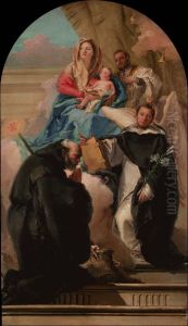 Madonna and Child with Three Saints by Giovanni Domenico Tiepolo