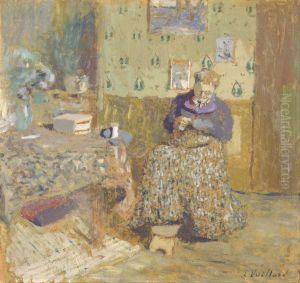 Madame Vuillard Sewing by Jean-Edouard Vuillard