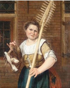 Een hooiwerkster voor een huis