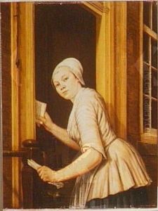 Een couranten ombrengster by Gerrit Zegelaar