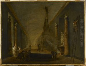 The Grande Galerie of the Louvre Undergoing Renovation Works, circa 1798-99