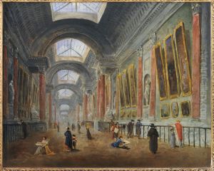 Projet d'amenagement de la Grande Galerie du Louvre, vers 1798 by Hubert Robert