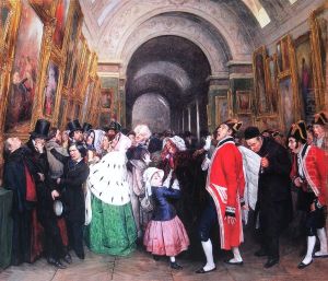 Four o'clook, at the Salon by Francois-Auguste Biard