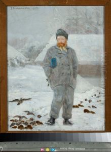 Portrait of Adolf Dygasinski with birds