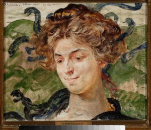 Portret aktorki Heleny Sulimy jako Gorgony by Jacek Malczewski