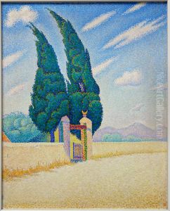 Two Cypresses