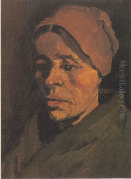 Head of a Peasant Woman with a brownish hood - view 1