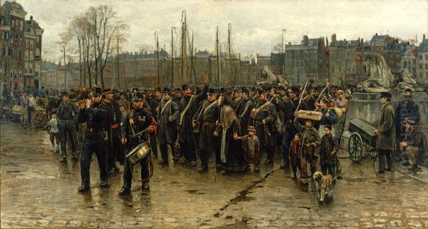 Transport of colonial soldiers - view 1