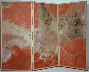 Le paravent rouge (avec Pegase) by Odilon Redon