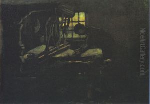 Weaver, standing at the loom by Vincent Van Gogh