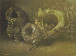 Still Life with three Birds-nest