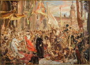 Szkic do obrazu "Konstytucja 3-Maja" by Jan Matejko