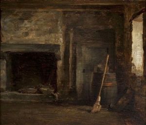 Interior with a barrel. by Cyprian Norwid