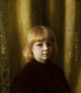 Portrait of Stefan Polczynski (Portrait of a child, Portrait of a boy against yellowish drapery) Portrait of Stefan Polczynski (Portrait of a child, Portrait of a boy against yellowish drapery)