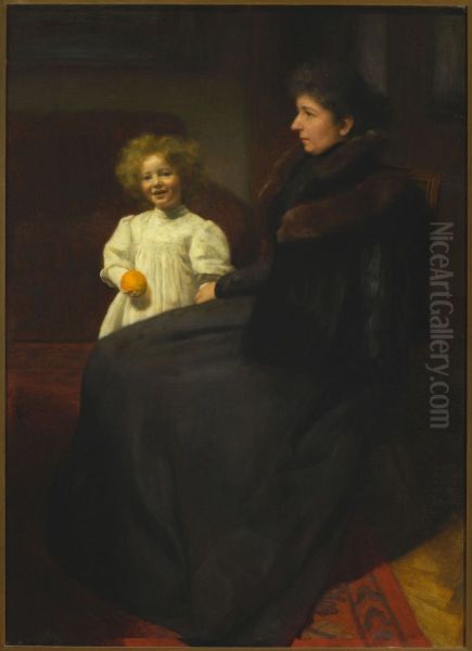 Portrait of Mrs. Oderfeld with her daughter (Lady with a child, Portrait of Mrs. O.) - view 1