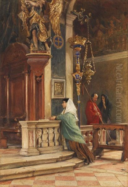 Prayer in a Venetian Church - view 1