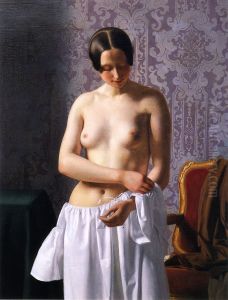 Study of a Model, Young Girl Undressing by unknown