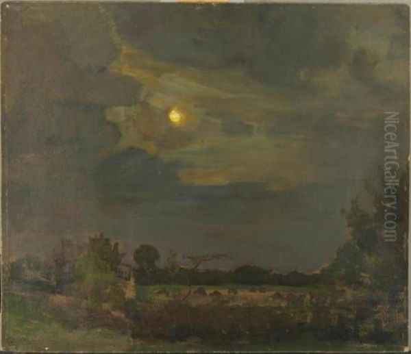 Landschap bij maanlicht - view 1