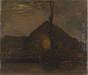 Boerderij in de avond