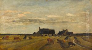 Farm at Kerity, Brittany by Charles-Francois Daubigny