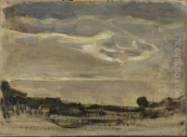 Evening sky with luminous cloud - view 1