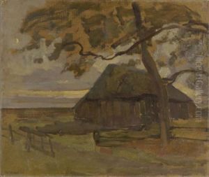 Sheepfold with tree at right