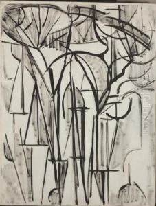 Compositie bomen 1 by Piet Mondrian